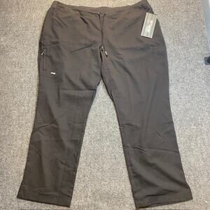 NEW Greys Anatomy Scrub Pants Mia Womens 4XL Black Tie Front Cargo 4277X NWT